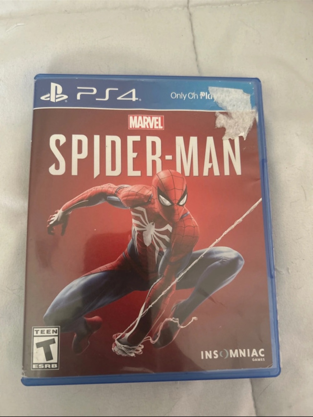 Marvel Spider-Man PS4 Game - Red and Blue Cover